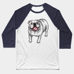 English Bulldog | White Baseball T-Shirt